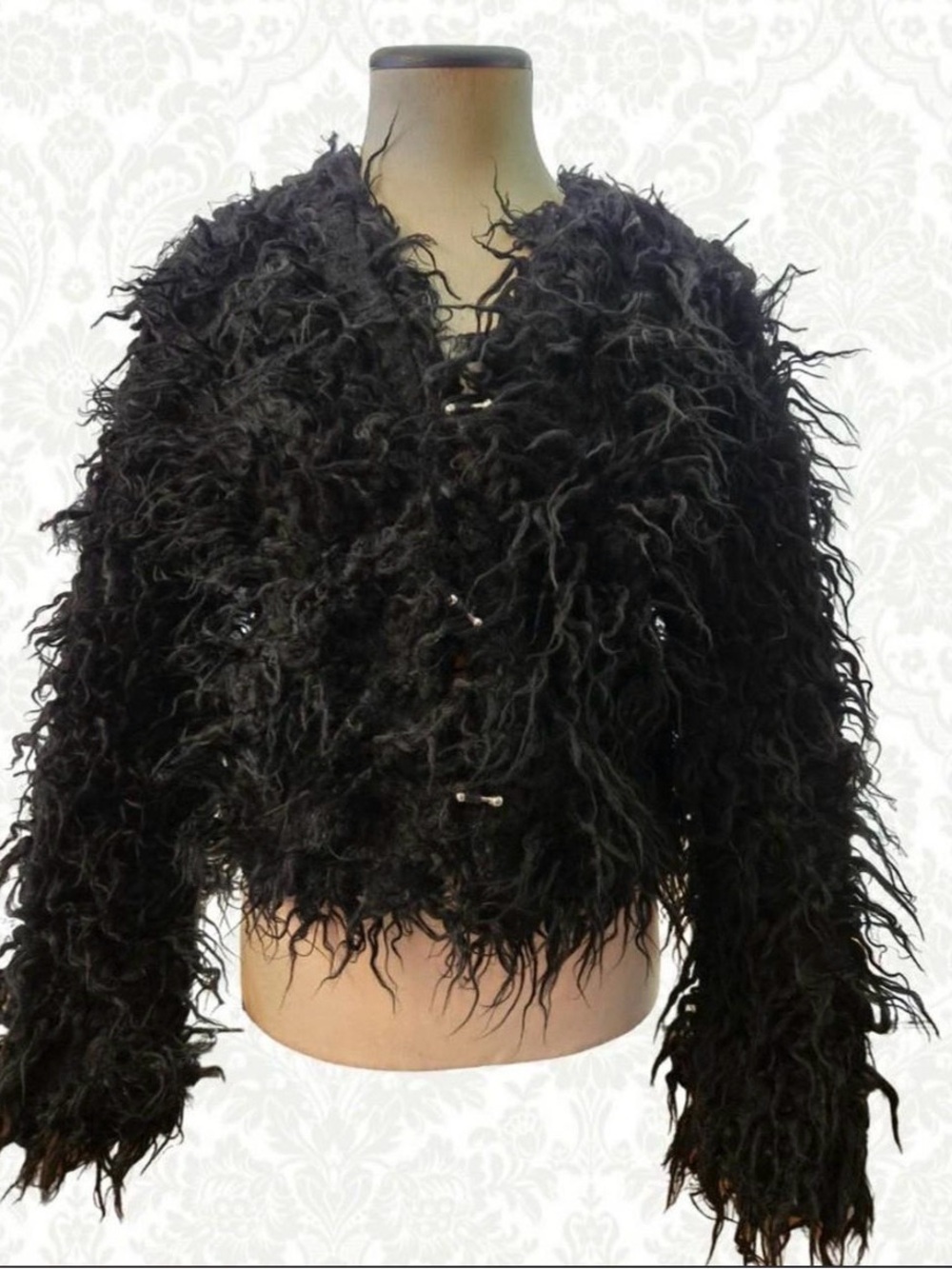 Lip Service Vintage Black Shaggy Faux Fur Jacket